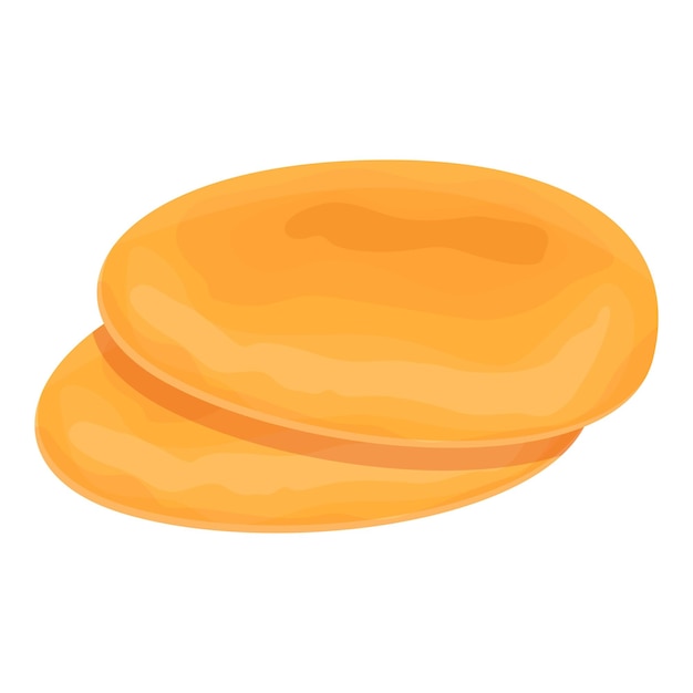 Cuisine pita bread icon Cartoon of cuisine pita bread vector icon for web design isolated on white background