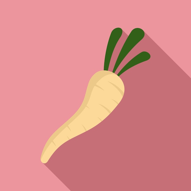 Culinary parsnip icon Flat illustration of culinary parsnip vector icon for web design
