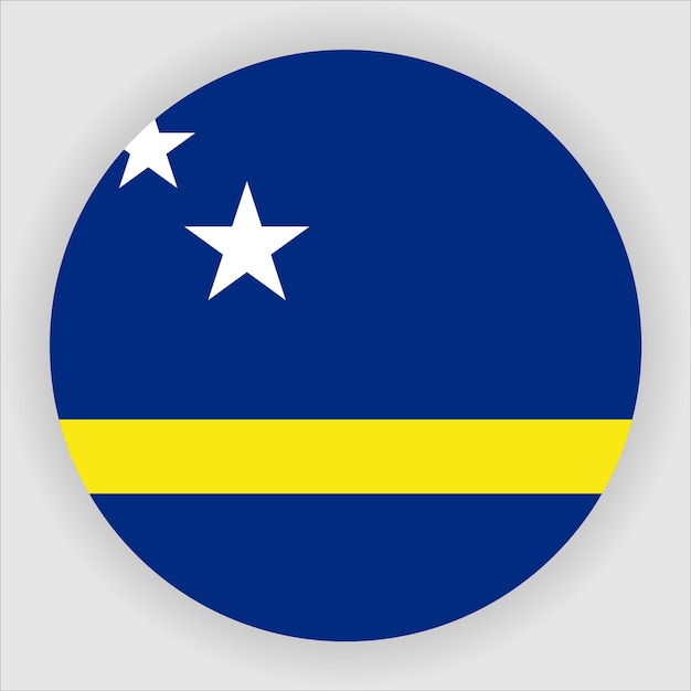 curacao flat rounded flag icon