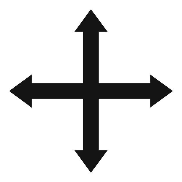 Cursor displacement web icon Simple illustration of cursor displacement web vector icon for web
