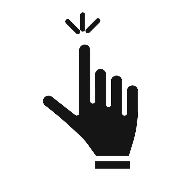 cursor hand icon thin line art collection