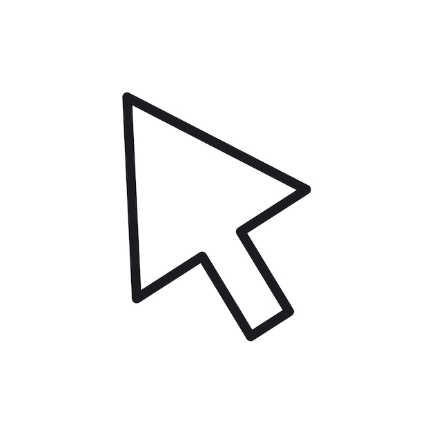 Cursor icon set click arrow vector symbol web mouse pointer sign in black filled and outlined style