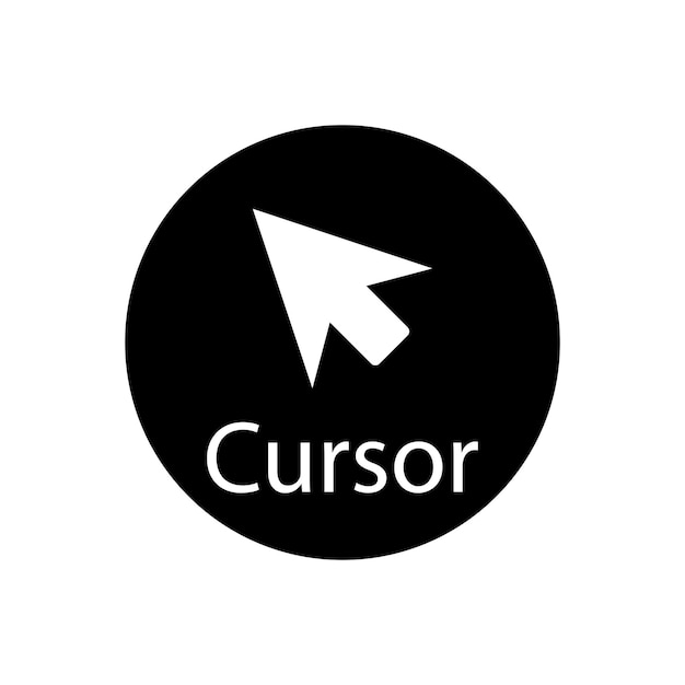 cursor icon vector template illustration logo design