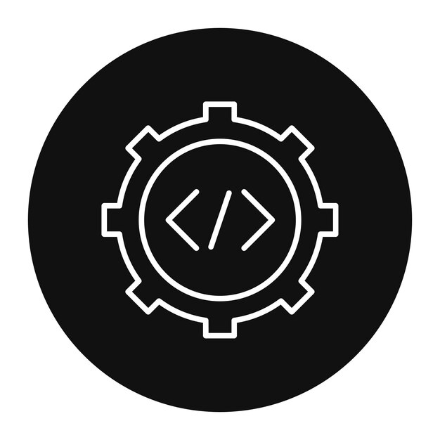 Custom Code Implementation Vector Illustration