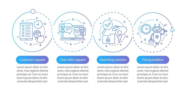 customer service vector infographic template