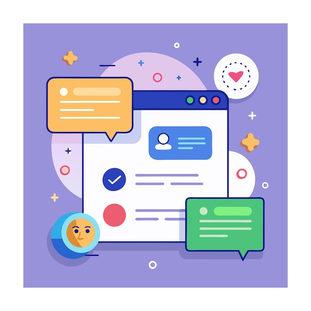 customer support flat design illustration