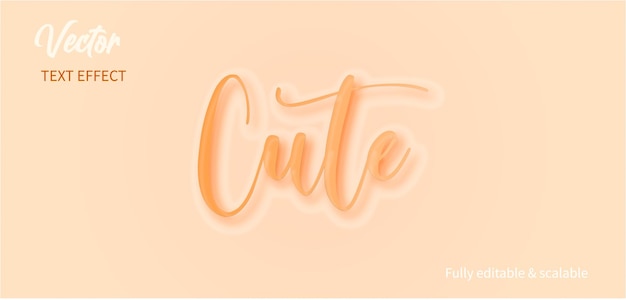 cute 3d text effect minimalis soft color