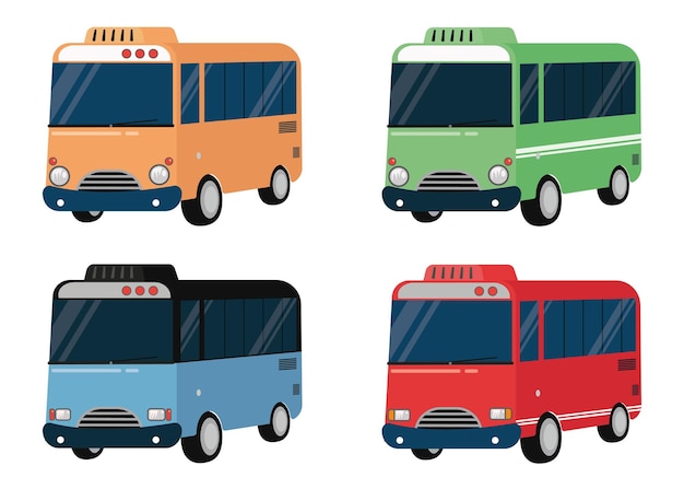Cute bus set collection