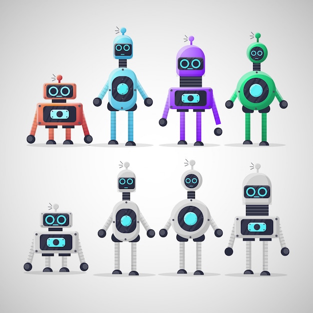 Cute design robot character collection
