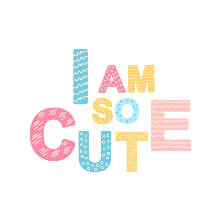 Vector cute face of an animal with lettering childish print for nursery in a scandinavian style baby posters cards clothes