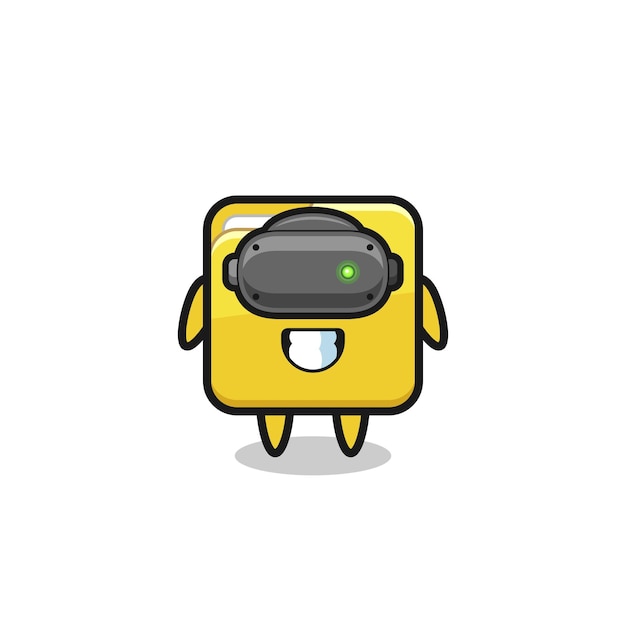 cute folder using vr headset