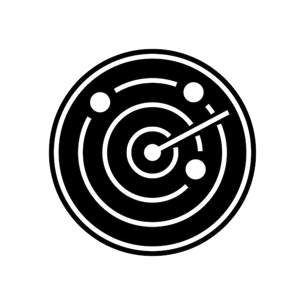 cuttingedge radar technology for all your market needs icon vector template
