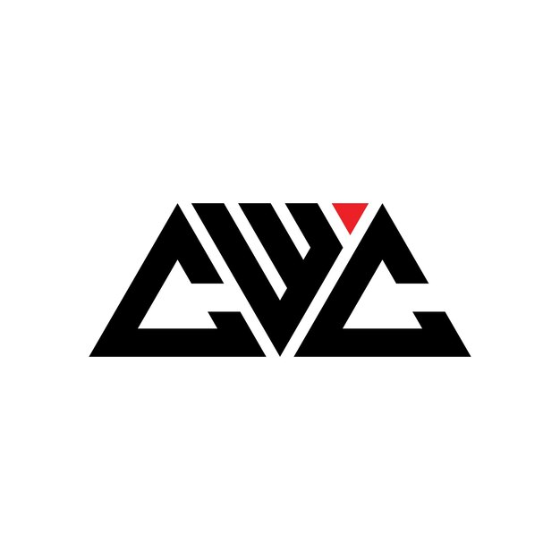 CWC triangle letter logo design with triangle shape CWC triangle logo design monogram CWC triangle vector logo template with red color CWC triangular logo Simple Elegant and Luxurious Logo CWC