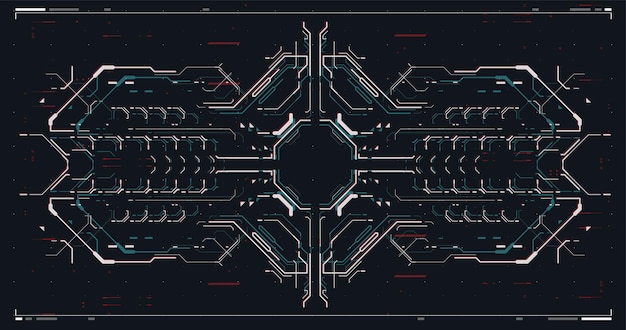 Cyber culture Cyberpunk futuristic poster programming and virtual environments hacking Modern flyer for web and print Tech Abstract poster template with HUD elements