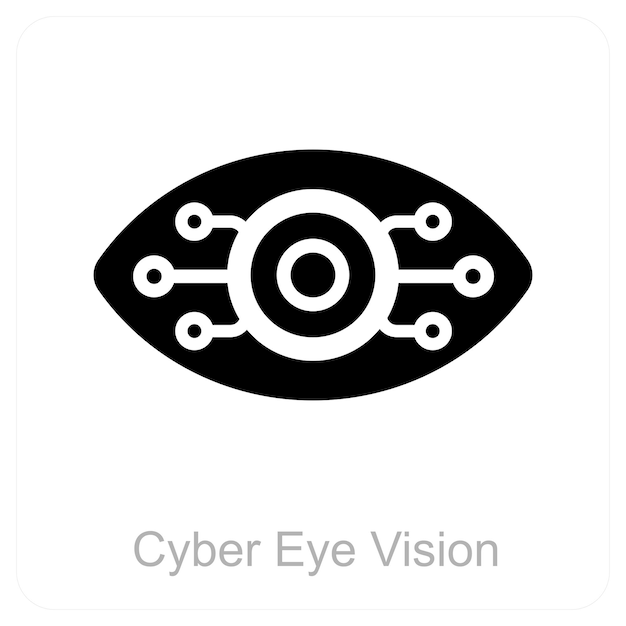 Cyber Eye Vision icon concept