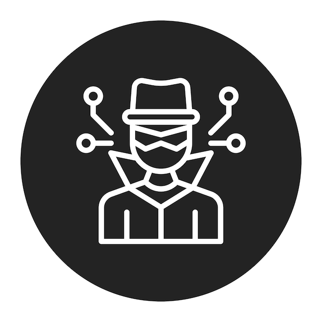 cyber inspector icon vector image can be used for information security