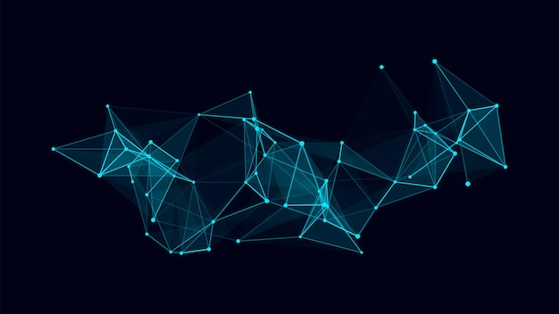 Cyber network connection structure Technology connect big data Vector science background