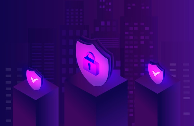 Cyber security and data protection privacy concept Secure data management and protect data f