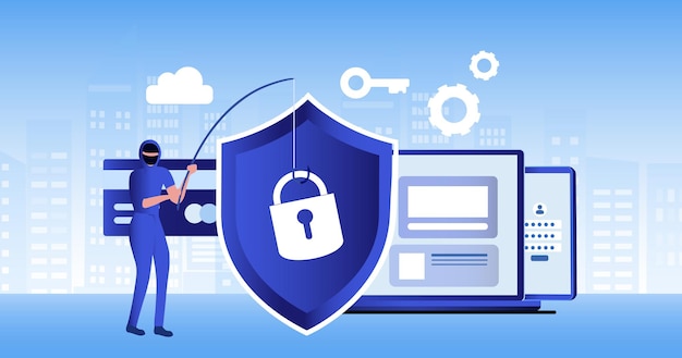 Cyber security and data protection privacy concept Secure data management and protect data f