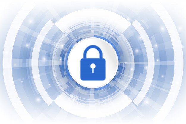 Cyber Security background data Protection with lock icon