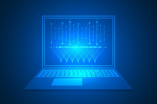 cyber security binary code technology abstract background. big data innovation backdrop.
