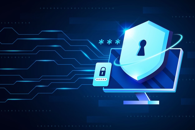 Cyber security illustration design