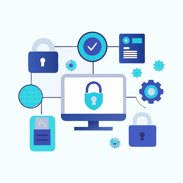 cyber security infographics vector resources