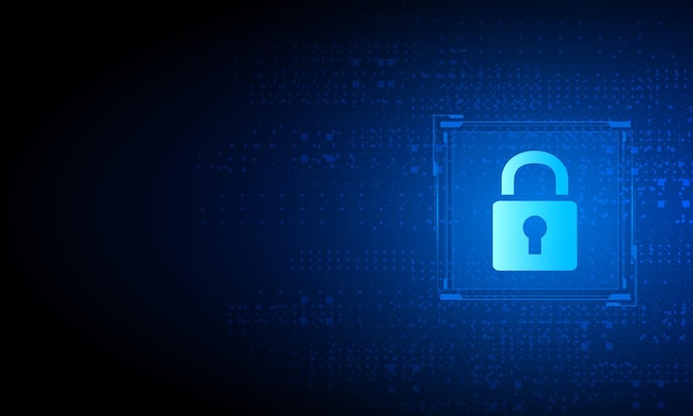 Cyber security technology concept Shield With Keyhole icon with world map background personal da
