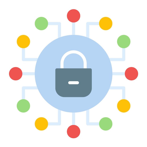 Cyber Security Vector Illustration Style