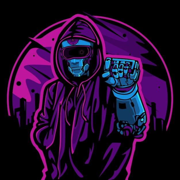 Cyberpunk Robot Hoodie
