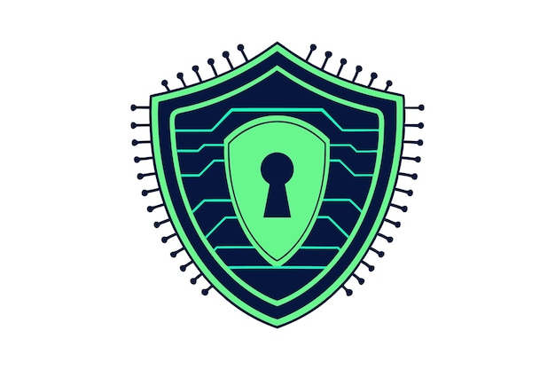 Cybersecurity Shield Icon Data Protection and Digital Security