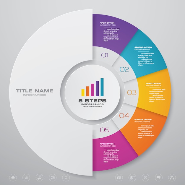 cycle chart infographic for data presentation