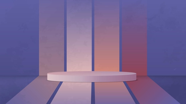 cylinder podium in empty scene product presentation mock up show cosmetic product minimal scene