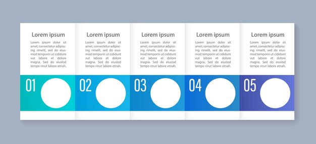 Daily schedule infographic chart design template Abstract infochart with copy space Instructional graphics with 5 step sequence Visual data presentation Acumin Myriad Variable Concept fonts used