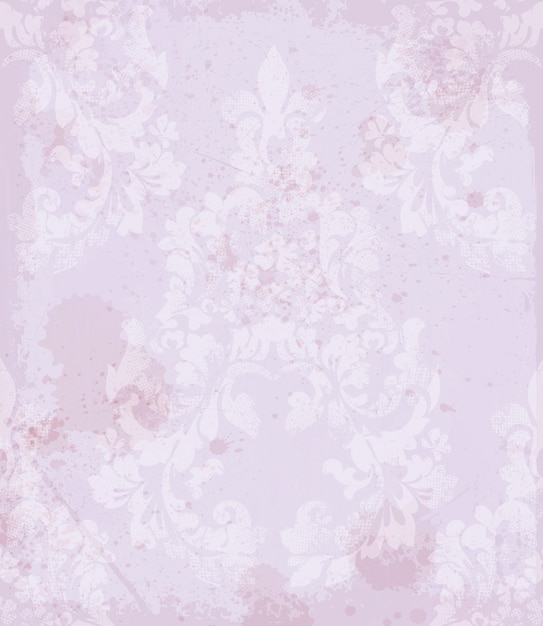Damask pattern illustration handmade ornament