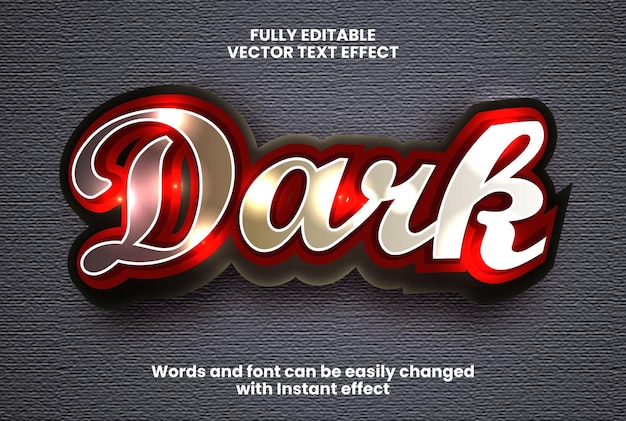 Dark 3d style text effect