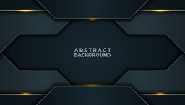 Dark abstract background with black overlap layers