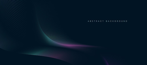 dark abstract background with glowing wave lines