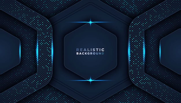 dark abstract background with overlap layers