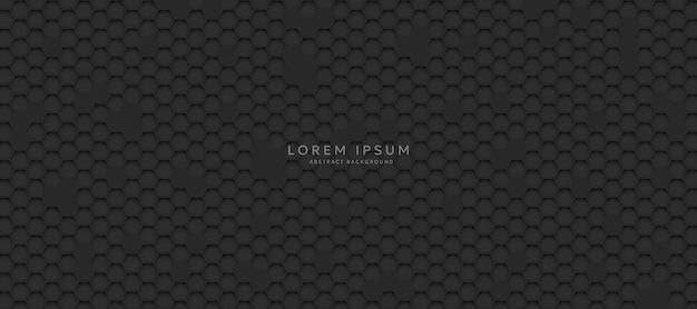 Dark background with hexagons modern abstract background