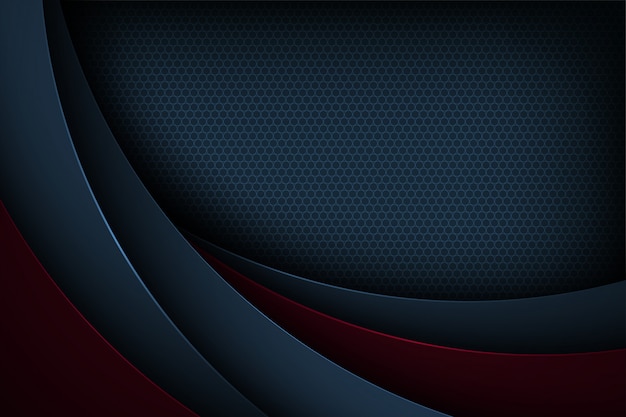 Dark blue abstract  background with overlapping 