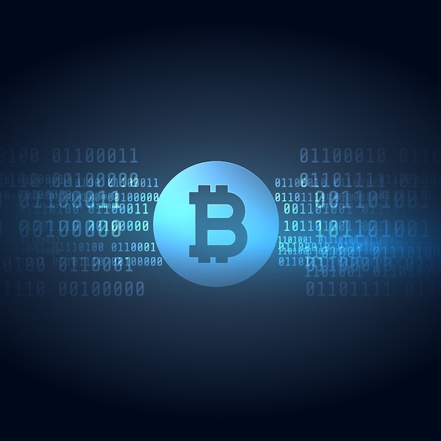 Dark blue bitcoin design