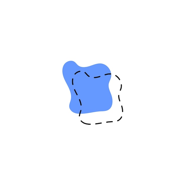 dark blue blob set design