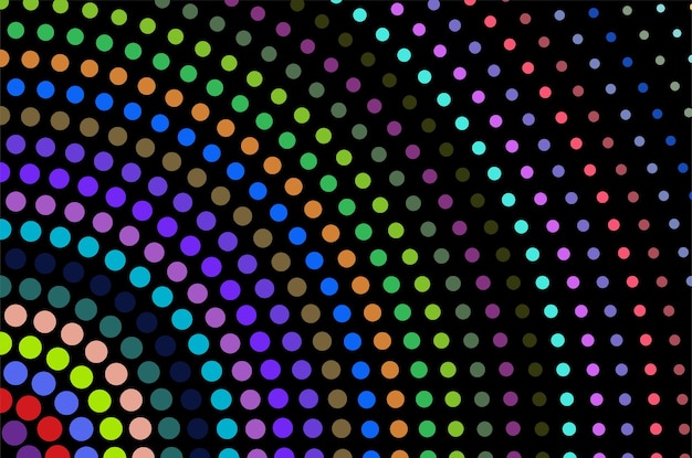 Dark blue halftone geometric circles shapes Interesting mosaic banner Geometric background with colored discs