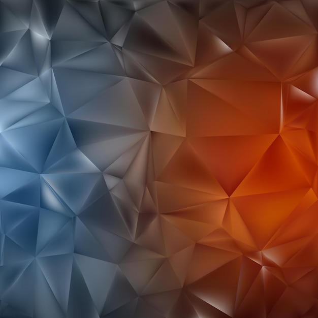 Dark Blue Red Polygon Triangle Background