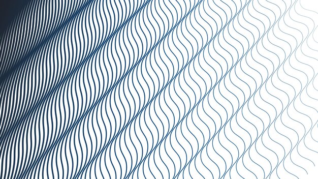 Dark blue wave stripes pattern abstract background