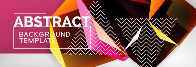 Dark color geometric abstract background 3d shapes