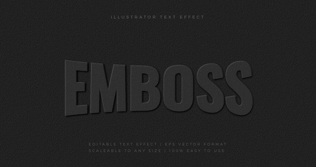 dark emboss monotone text font effect