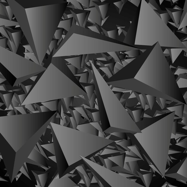 Dark geometric polygonal tech background. Vector design