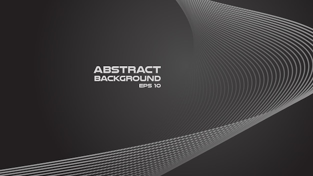 dark gray abstract background with curve line for backdrop or presentation